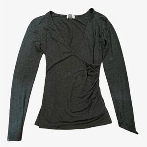 Old Navy grey wrap top
